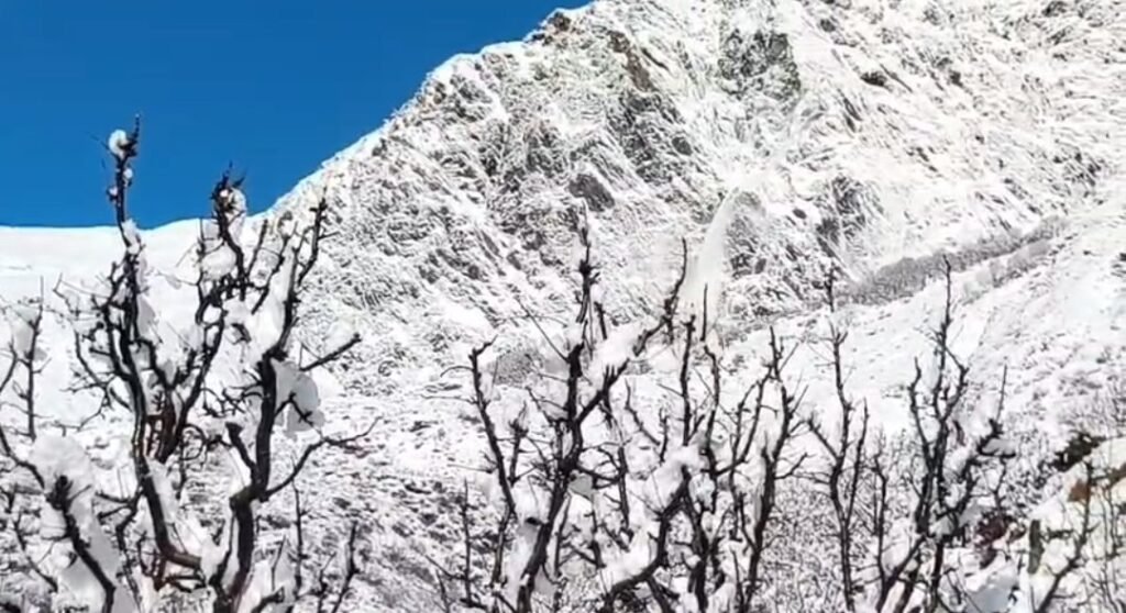 उत्तरकाशी : बर्फ से ढकी चोटियां चमकीं, सेब के बागवानों के लिए बड़ी राहत