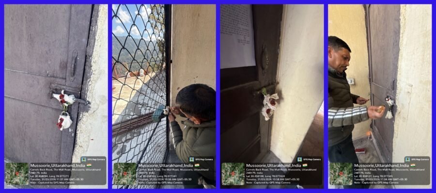 मसूरी में अवैध निर्माण पर एमडीडीए का शिकंजा, कैमल बैंक रोड स्थित भवन सील, बिना मानचित्र स्वीकृति निर्माण पर कार्रवाई, टीम के साथ पुलिस बल रहा मौजूद