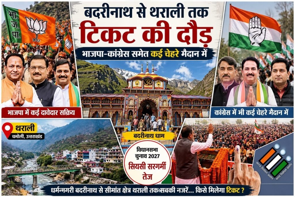 बदरीनाथ से थराली तक टिकट की दौड़, भाजपा-कांग्रेस समेत कई चेहरे मैदान में
