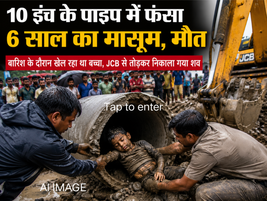 उत्तराखंड : बारिश में खेलते-खेलते 10 इंच के पाइप में फंसा मासूम, दर्दनाक मौत